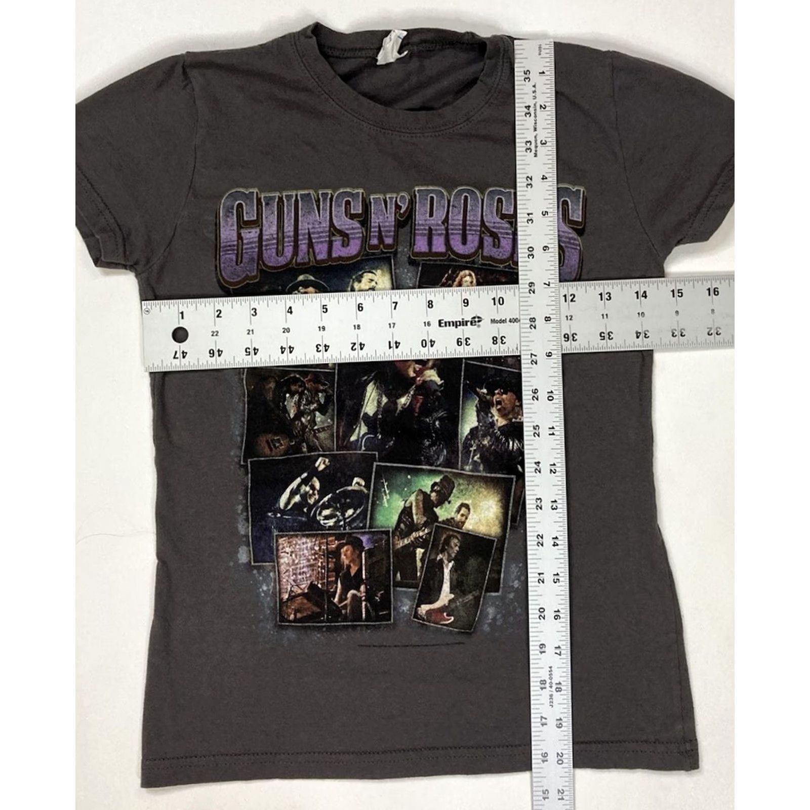 Vintage Guns N Roses T-Shirt Women Small Short Sleeve Music Crew Neck Bay Island Gray, Solid, Cotton, All Seasons, Regular Fit Size S / US 4 / IT 40 - 7 Thumbnail