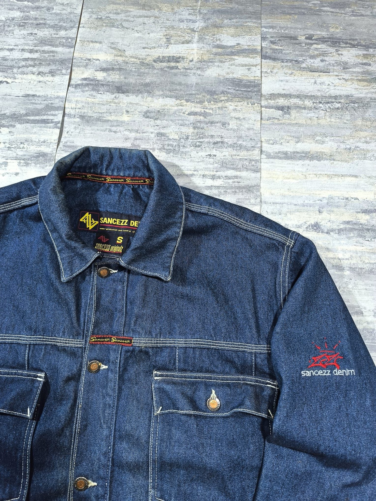 Southpole Sancezz Raw Blue Chunky Heavy Denim Jacket Size US M / EU 48-50 / 2 - 5 Thumbnail