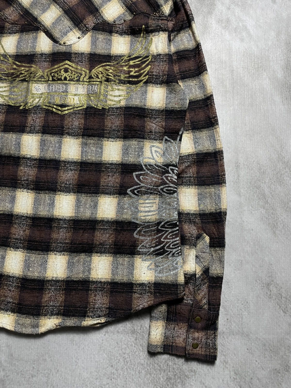 14th Addiction 2000’s Lav - Studded Tribal Shirt Size US M / EU 48-50 / 2 - 12 Thumbnail