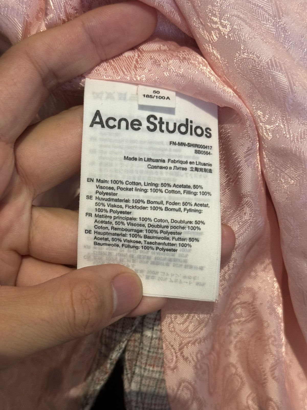 Acne Studios ACNE STUDIOS PADDED CHECKERED SHIRT JACKET Size US M / EU 48-50 / 2 - 5 Thumbnail