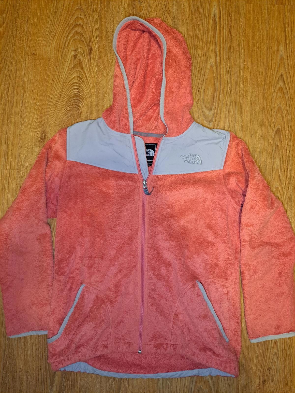 The North Face North Face Fleece Jacket Girls XL Pink Gray Full Zip Hoodie Size XL / US 12-14 / IT 48-50 - 1 Thumbnail