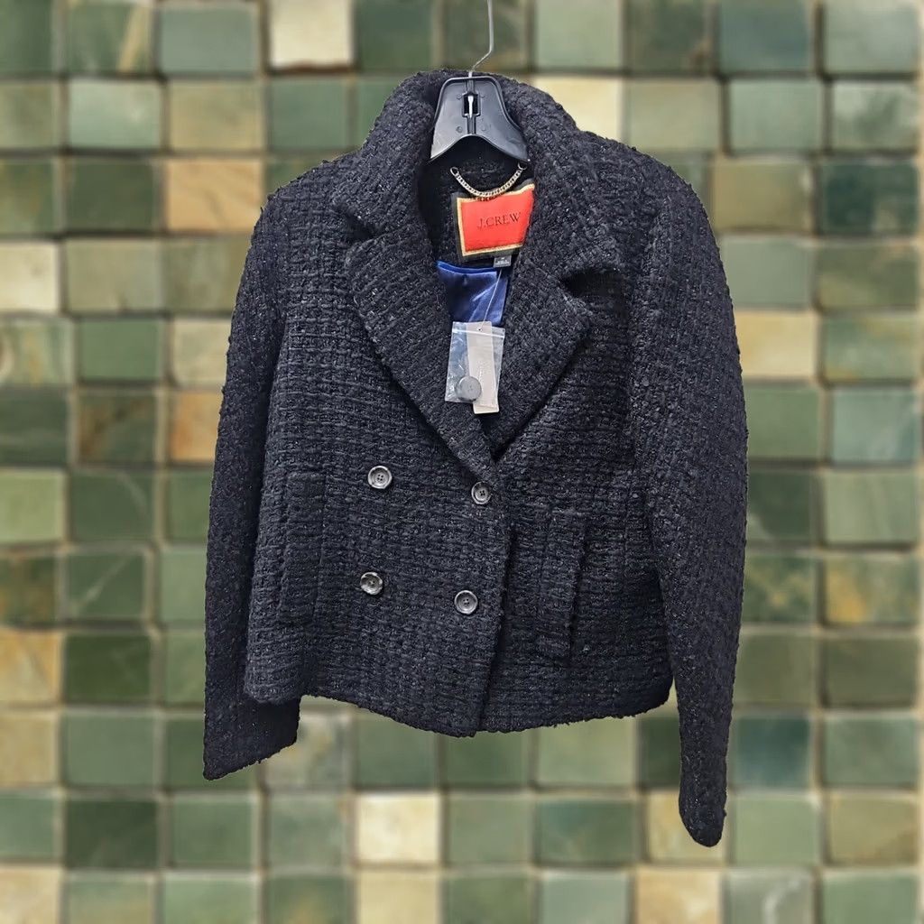 J.Crew J.Crew Lady Jacket In Italian Tweed Blazer Nello Gori Fabric AQ280 Sz M - Multicolor Geometric Blue Long Sleeve Button Lining Polyester Regular Jacket Size M / US 6-8 / IT 42-44 - 1 Thumbnail