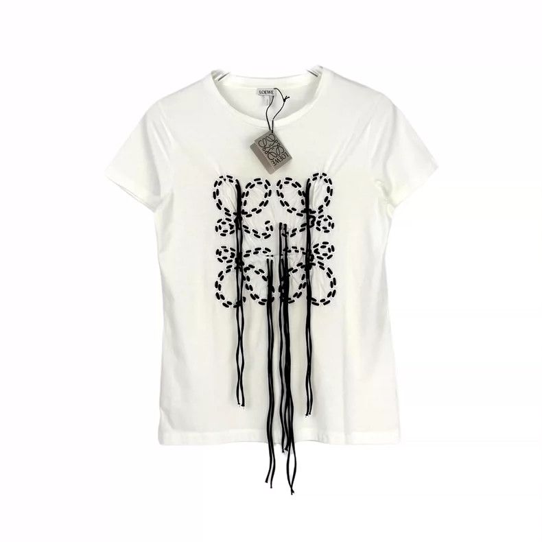 Loewe LOEWE White tassel logo short sleeve T-shirt Size XS / US 0-2 / IT 36-38 - 1 Thumbnail