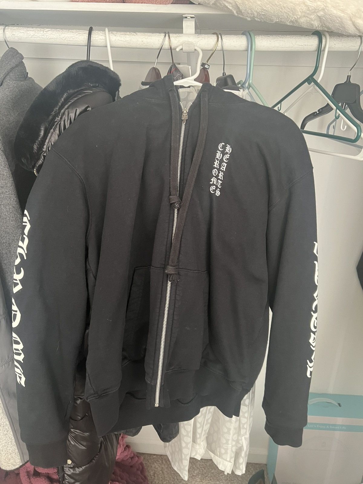 Chrome Hearts Chrome hearts thermal lined vertical logo hoodie Size US M / EU 48-50 / 2 - 11 Thumbnail