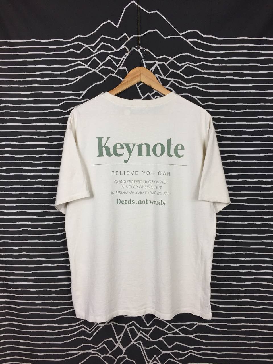 Japanese Brand × Vintage WEGO Keynote Deeds Not Words Quote Statement Tee Size US L / EU 52-54 / 3 - 1 Thumbnail