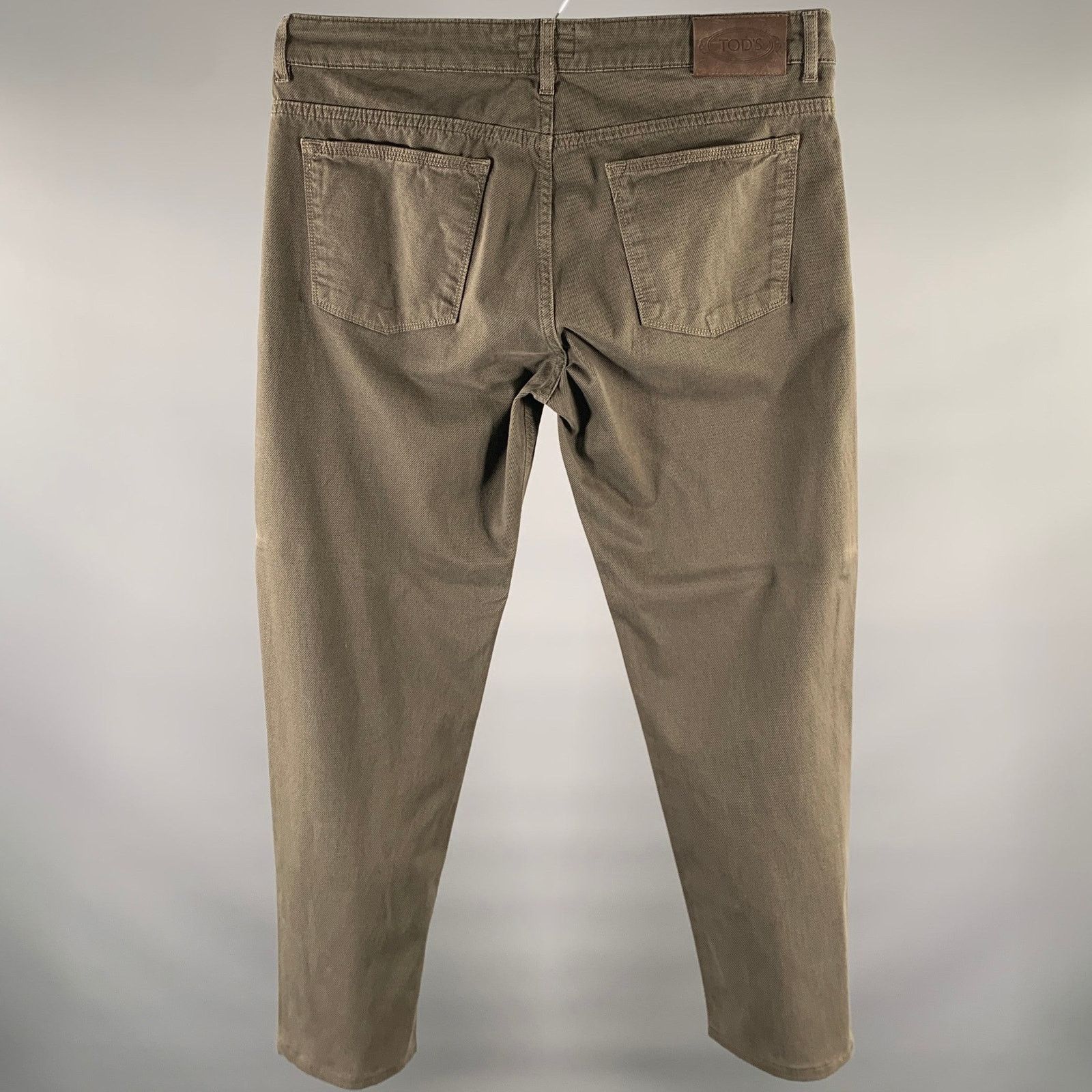 Tod's TOD'S Size 36 Grey Cotton Blend Button Fly Casual Pants Size US 36 / EU 52 - 3 Thumbnail