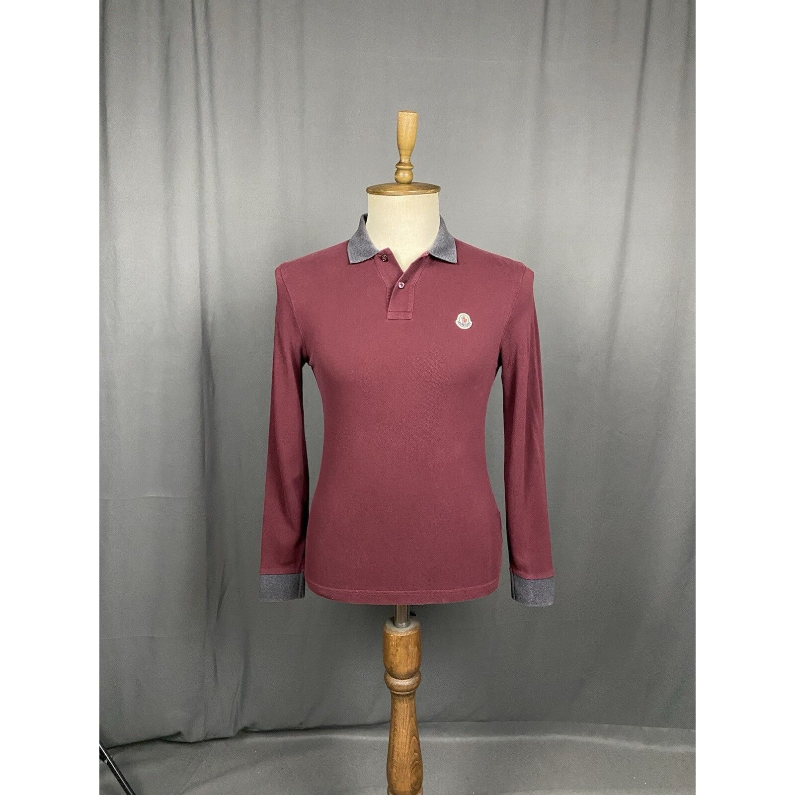 Moncler Moncler Maglia Men's Purple Collared Polo Sweater Size S Size US S / EU 44-46 / 1 - 3 Thumbnail