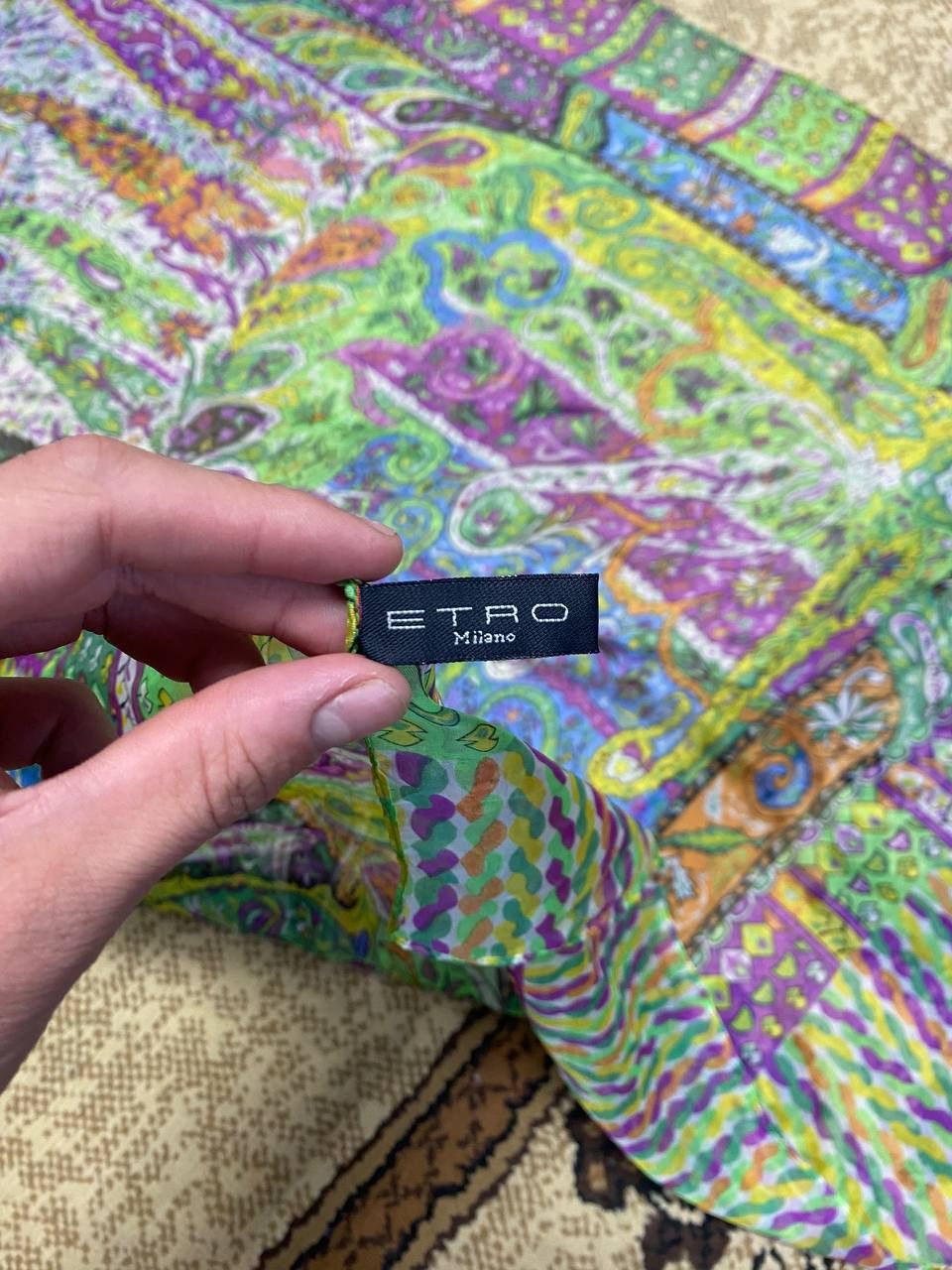 Etro 🌈 Etro Milano Sheer Scarf – Psychedelic Italian Elegance Size ONE SIZE - 3 Thumbnail