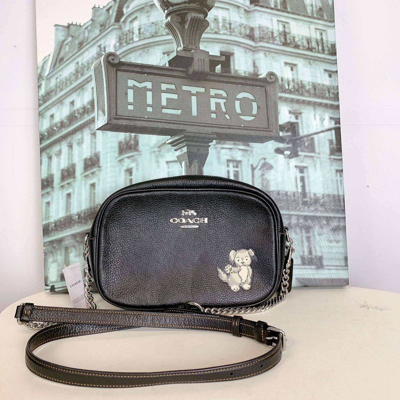 Coach Coach CC791 Jamie Camera Bag With Happy Dog In Silver/Black Size ONE SIZE - 2 Thumbnail