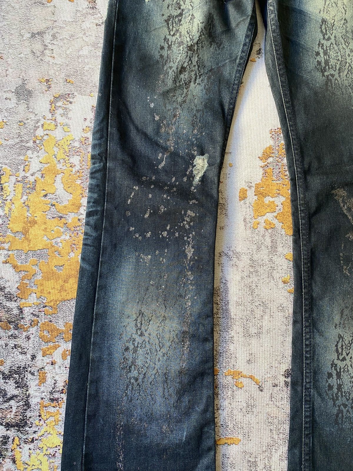 Japanese Brand Vice Fairy Claws Marks Design Gothic Punk Distressed Denim Size US 31 - 8 Thumbnail