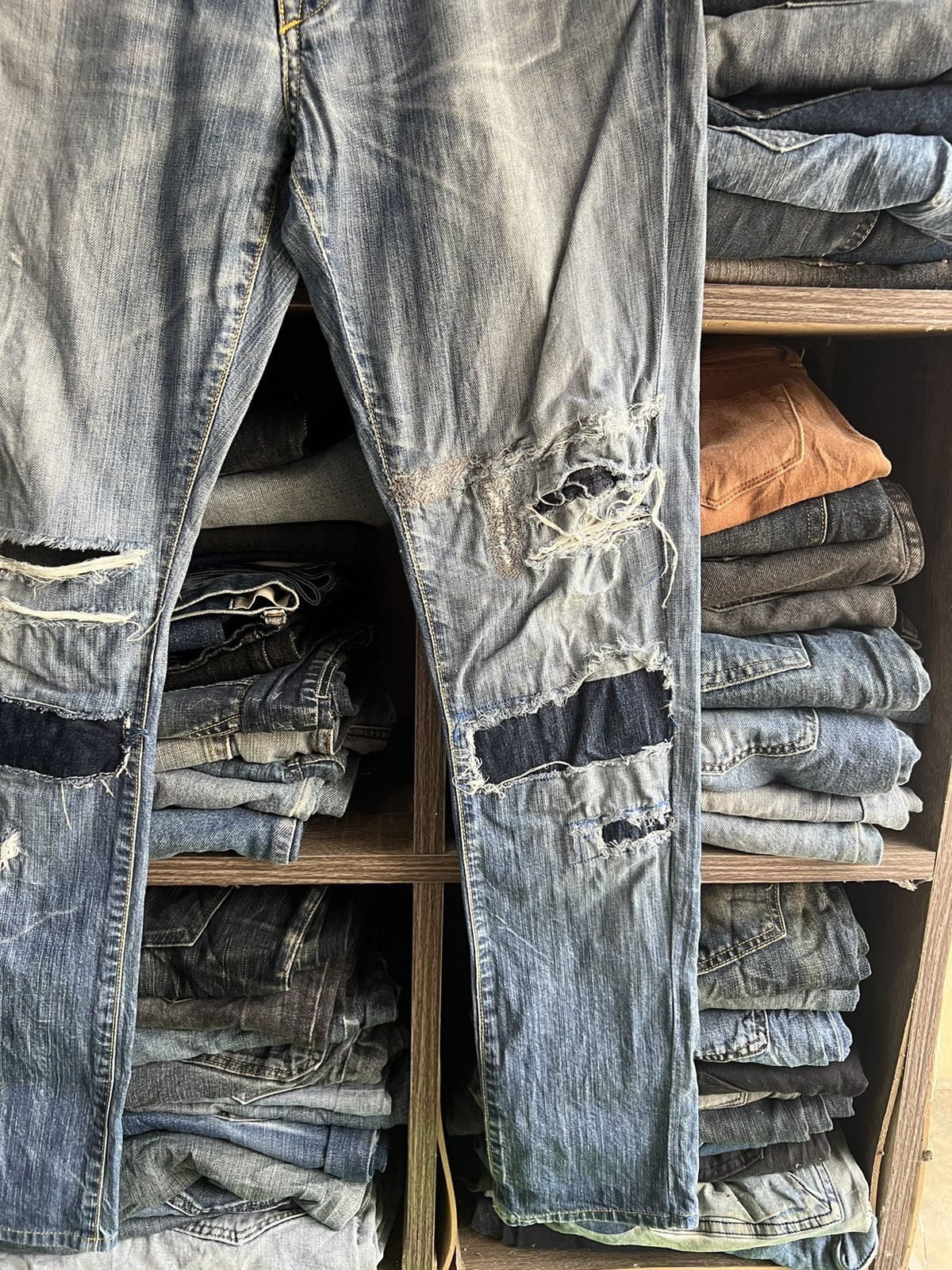 Paper Denim & Cloth 🔥Paper Denim & Cloth Made in Usa Distressed Denim Size US 30 / EU 46 - 6 Thumbnail