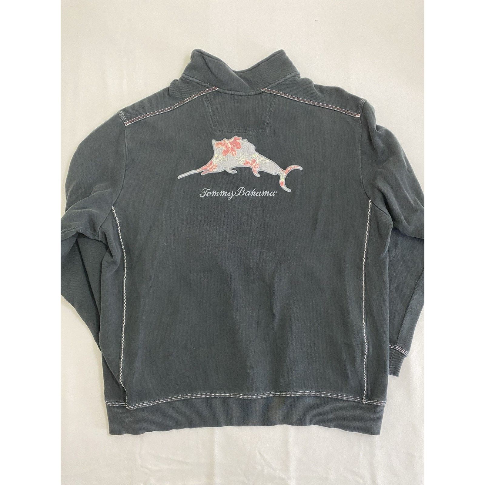 Tommy Bahama Tommy Bahama Tobago Bay Half-Zip Sweatshirt Mens XL Black Size US XL / EU 56 / 4 - 8 Thumbnail