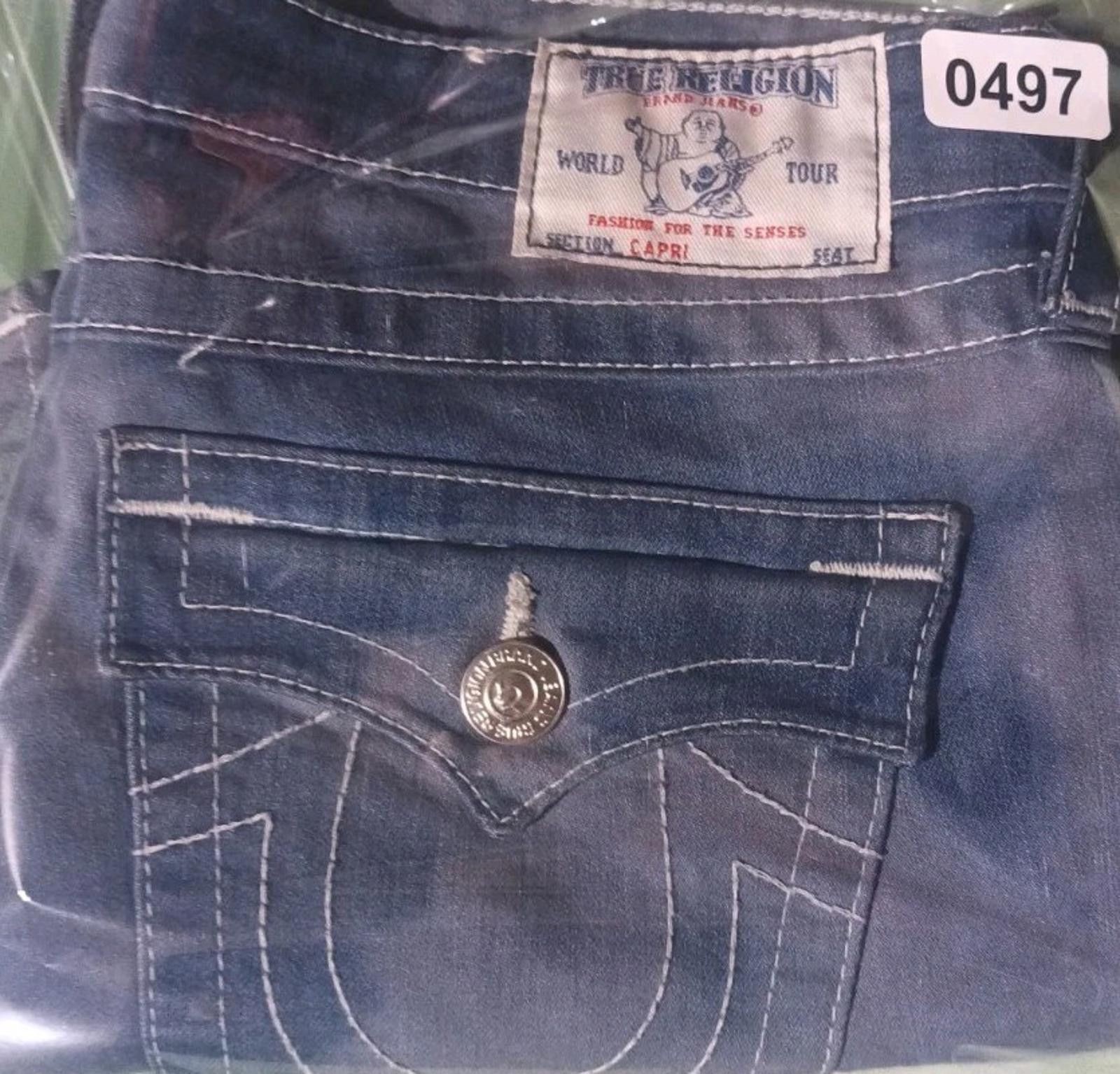 True Religion True Religion Women’s 29 Capri Jeans Distressed Denim Ripped Size 29" - 8 Thumbnail