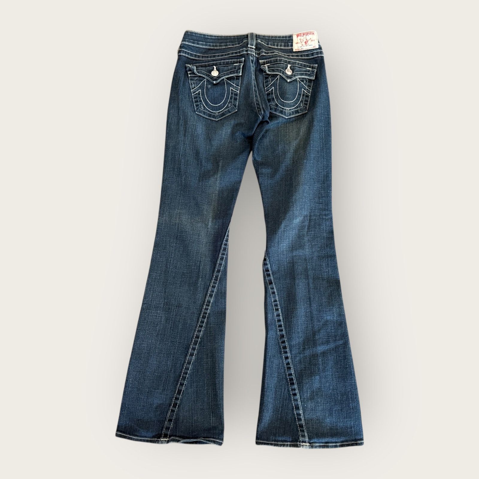 True Religion True Religion Classic Joey World Tour Flap Flare Jeans Size 29" - 4 Thumbnail