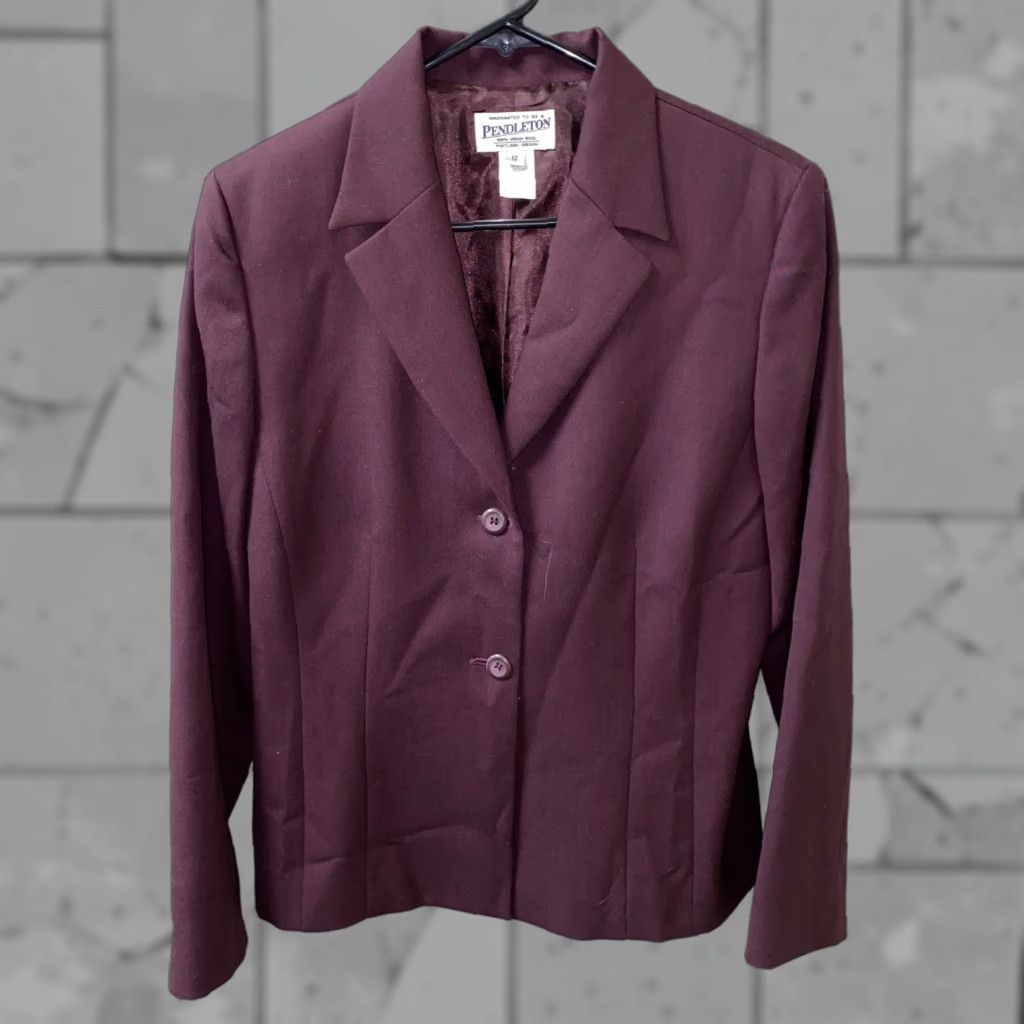 Pendleton Pendleton Womens Jacket 2 Button Sport Wool Red Size 10 Regular Womens Size L / US 10 / IT 46 - 1 Thumbnail