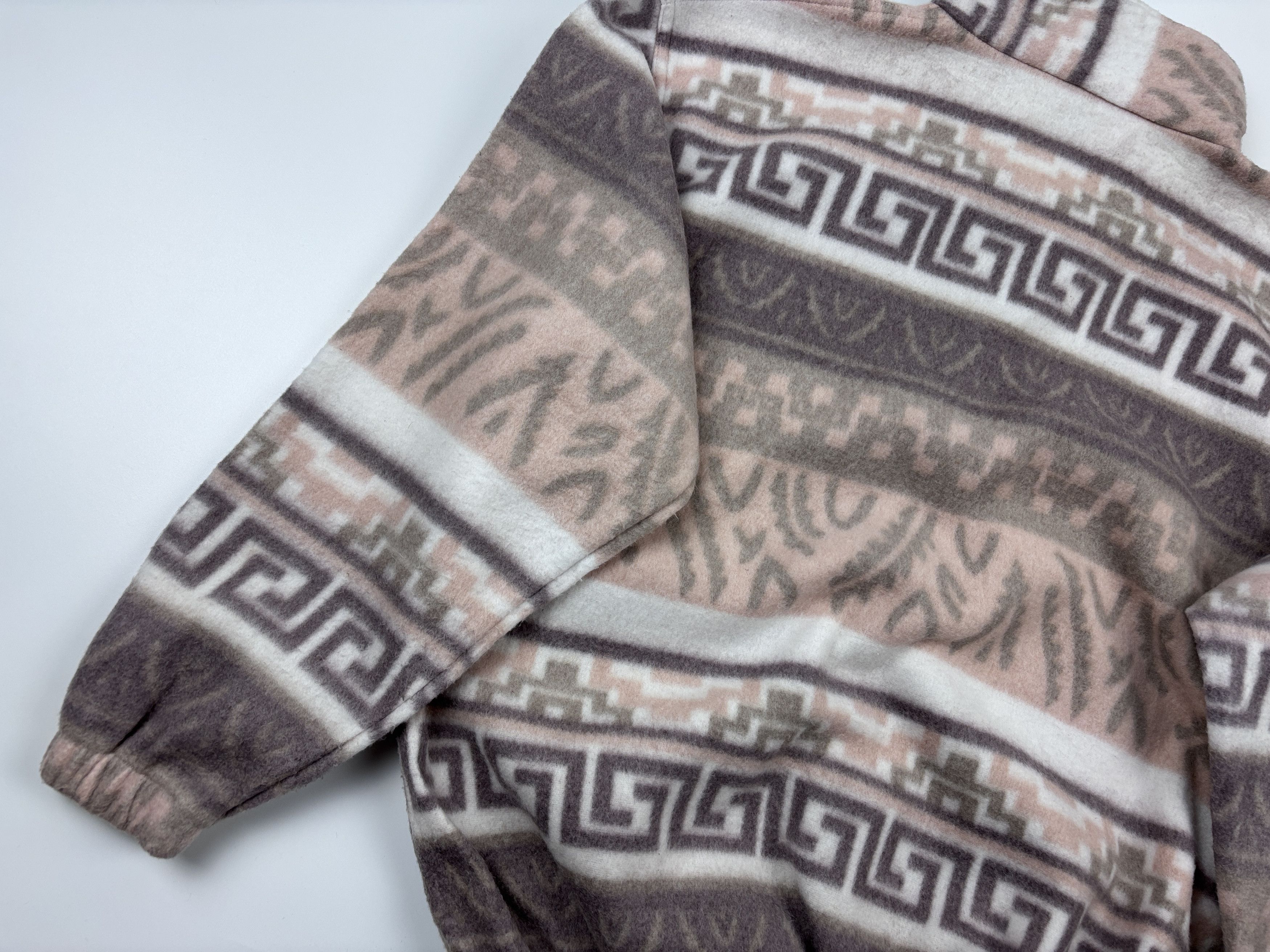 Polartec × Vintage Vintage Aztec Fleece Sweater Geometric Pullover Brown Mens L Size US L / EU 52-54 / 3 - 7 Thumbnail