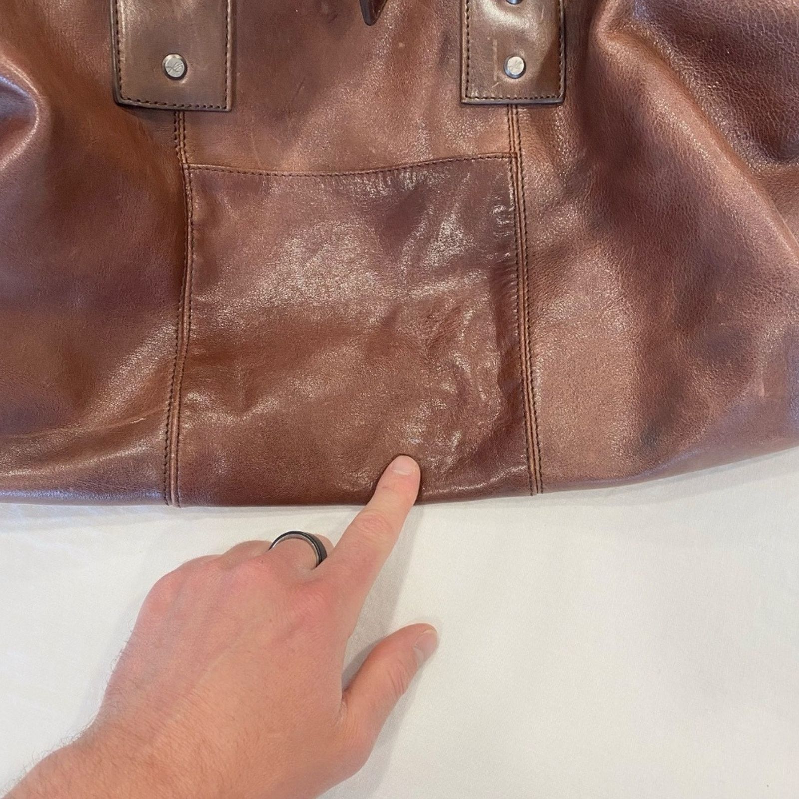 Kenneth Cole Kenneth Cole Leather Weekender Duffle Bag Size ONE SIZE - 13 Thumbnail