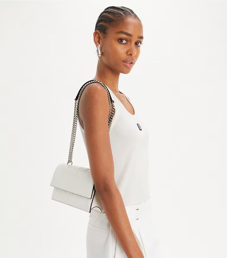 Tory Burch os11x0326 Size: OS / Small Fleming Shoulder Bag in Blanc Size ONE SIZE - 3 Thumbnail