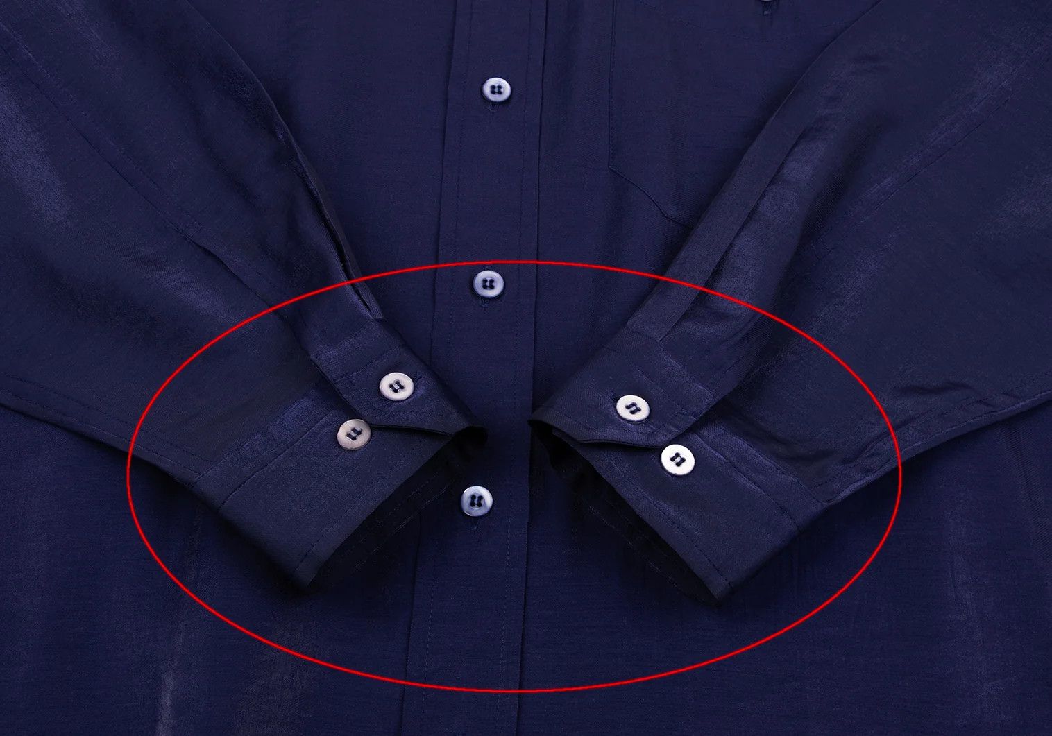 Issey Miyake Shiny Rayon-Nylon Long Sleeve Shirt in Blue, Size L Size US L / EU 52-54 / 3 - 9 Thumbnail
