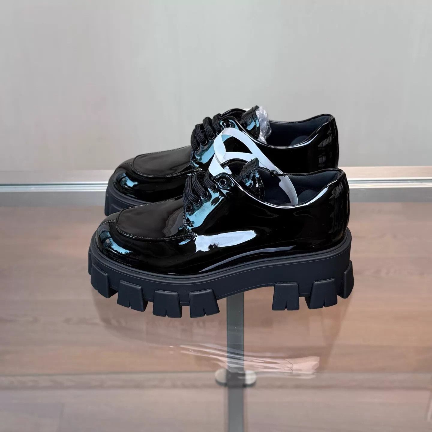 Prada Prada Monolith Patent Platform Loafer 36.5 Unworn Size US 6 / IT 36 - 5 Thumbnail