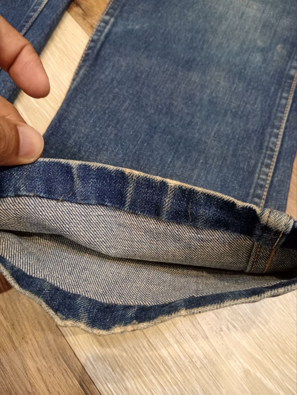 Levi's Vintage Clothing VINTAGE LEVI'S CAPITAL E ORANGE TAG BLUE DENIM PANTS Size US 31 - 5 Thumbnail