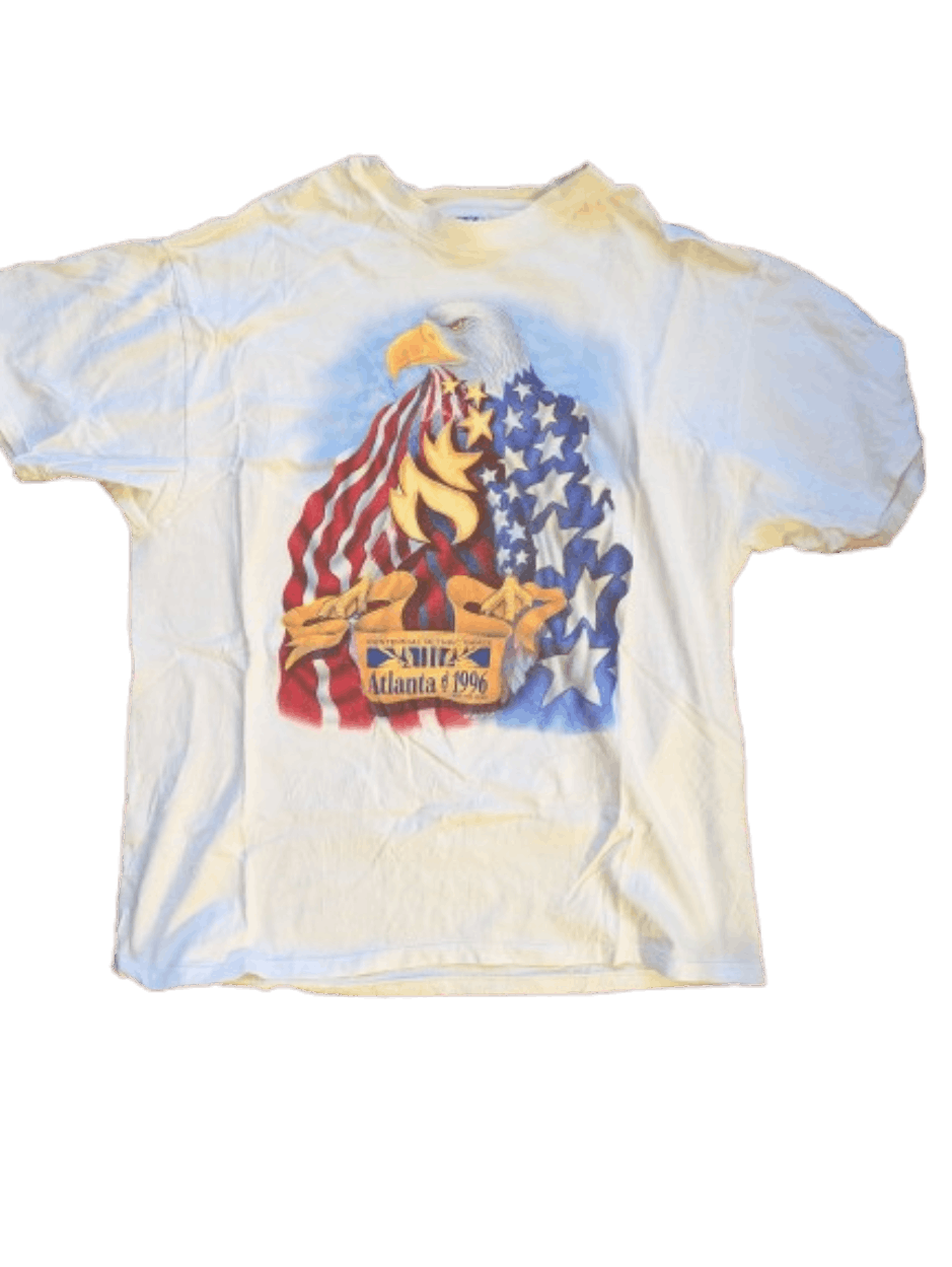 USA Olympics Vintage 1996 Atlanta Olympics T-Shirt (Hanes Beefy-T) Size US XL / EU 56 / 4 - 1 Thumbnail
