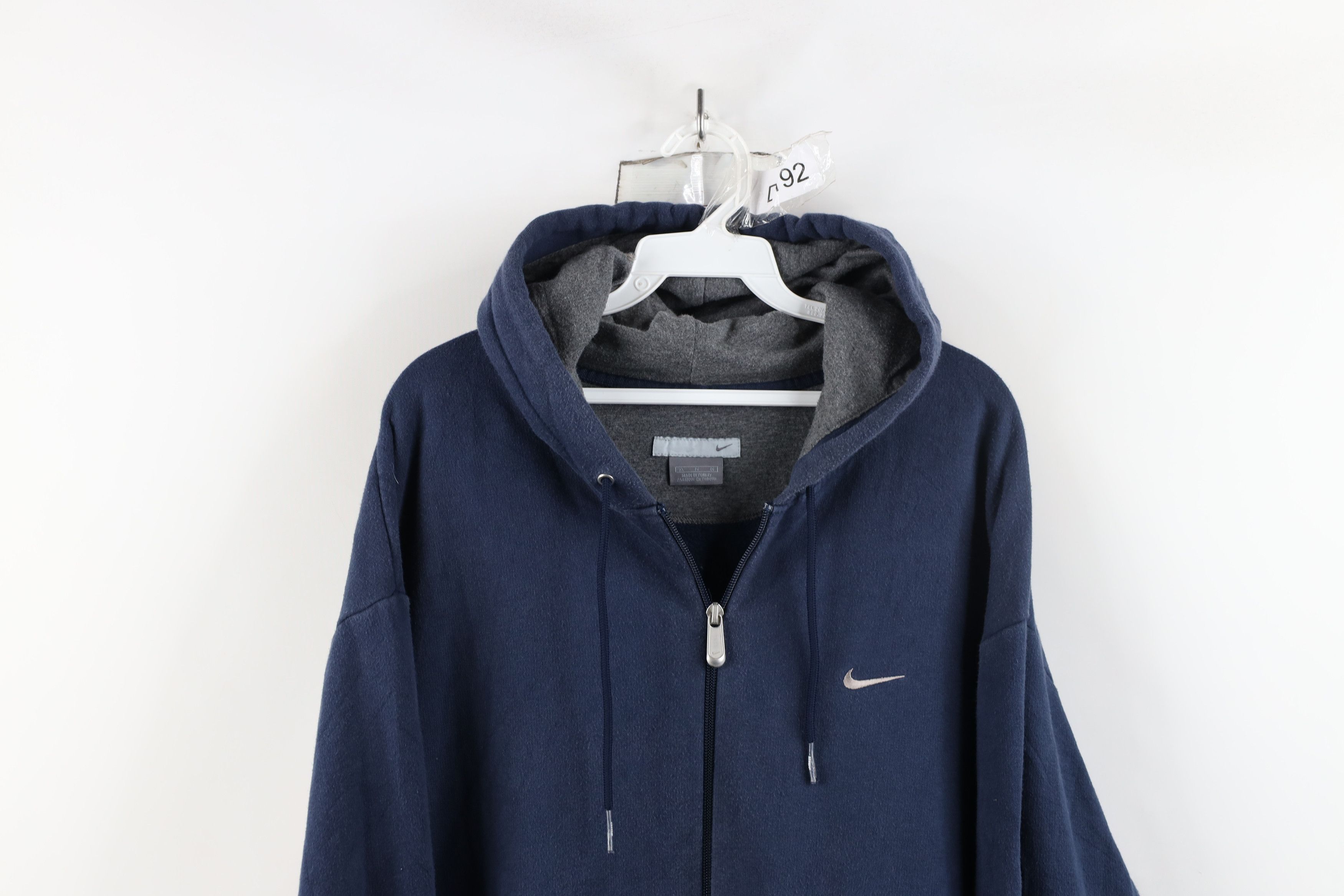 Nike × Vintage Vintage Y2K Nike Travis Scott Mini Swoosh Full Zip Hoodie Size US XL / EU 56 / 4 - 2 Thumbnail
