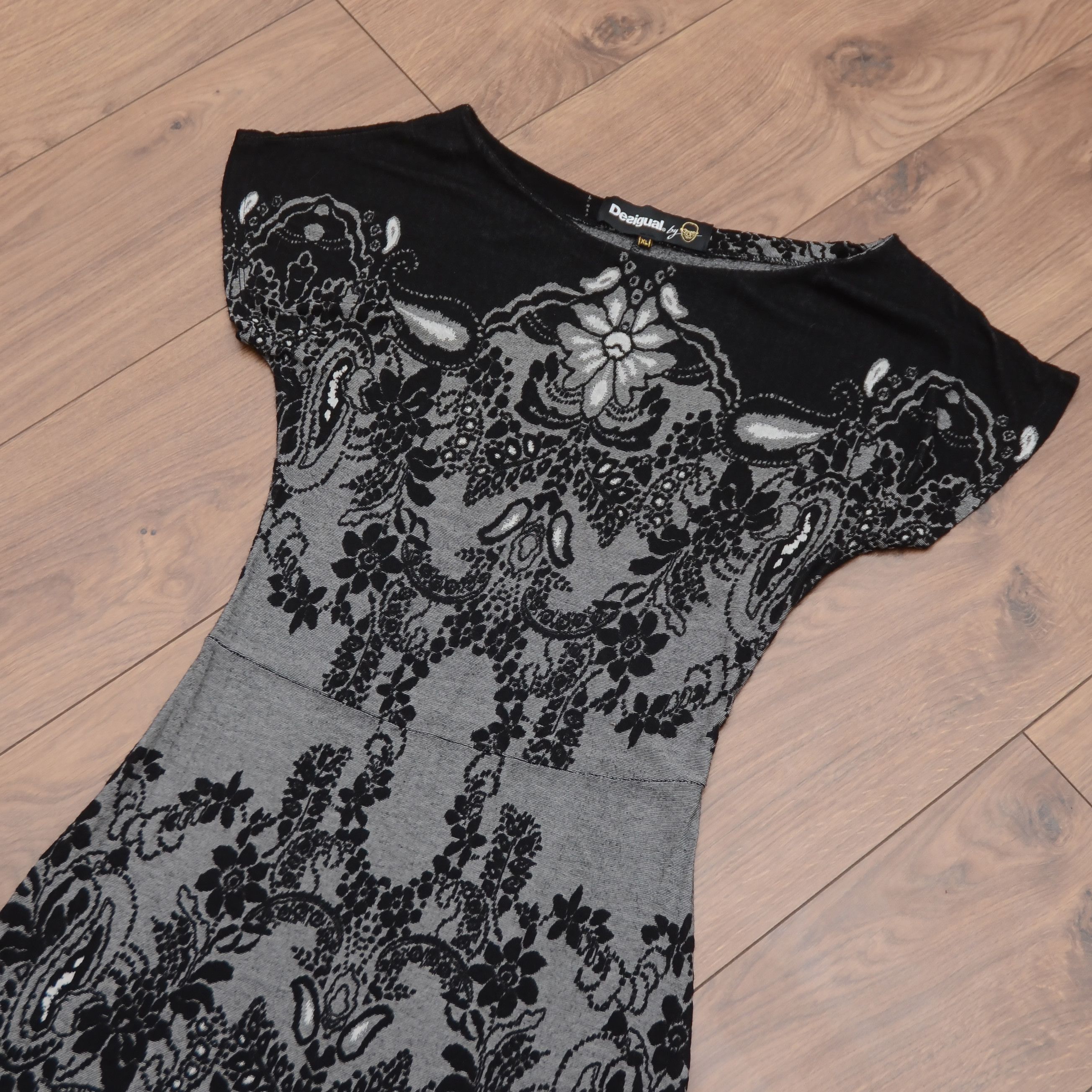 Desigual Desigual Elegant Women's Dress XL-L Black Lace Evening Size XL / US 12-14 / IT 48-50 - 6 Thumbnail