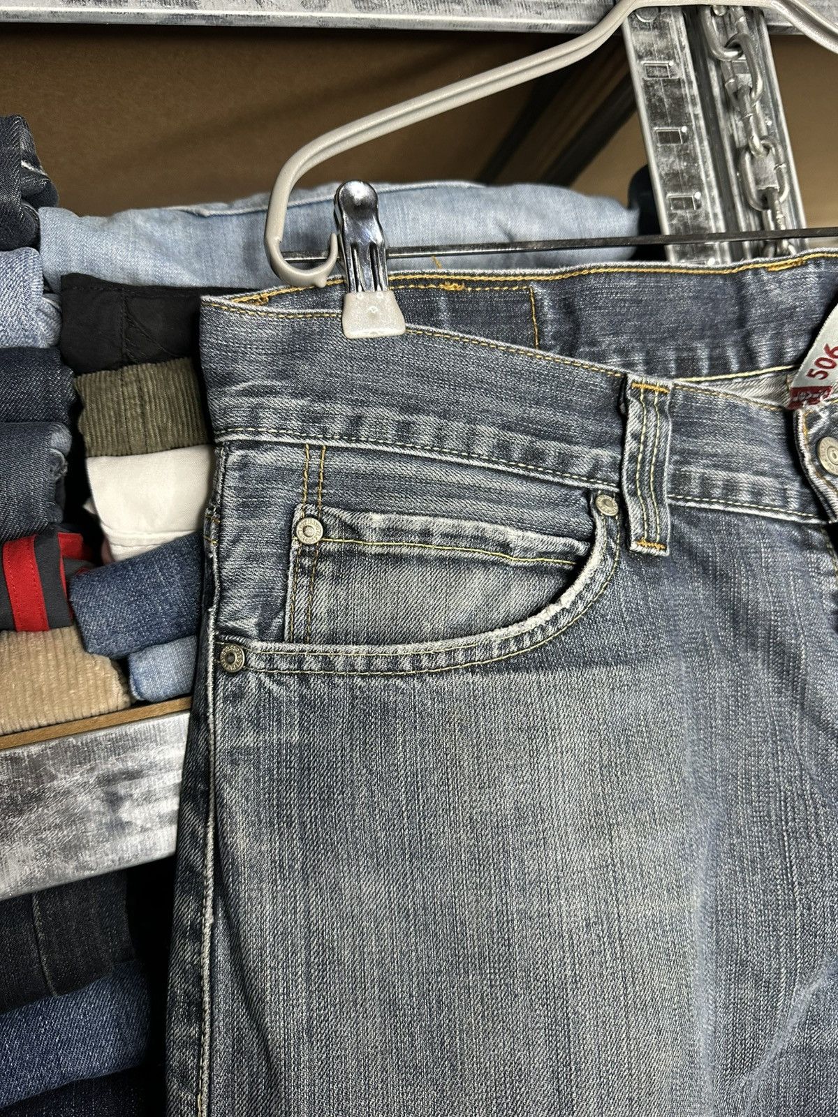 Levi's Levi's 506 Straight Jeans W36 L34 Denim Faded Pants Size US 36 / EU 52 - 8 Thumbnail