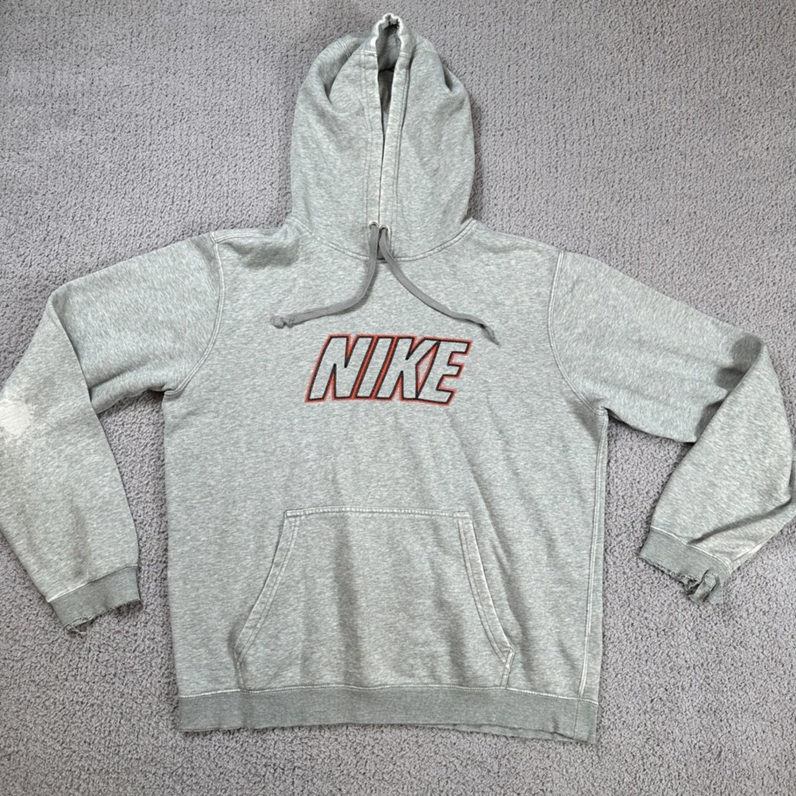 Nike Nike Gray Pullover Hoodie Sweatshirt Mens M Distressed Cuffs Size US M / EU 48-50 / 2 - 1 Thumbnail