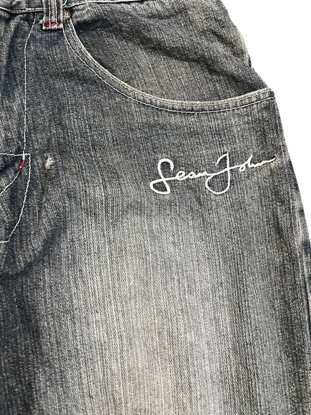 Sean John Vintage Sean John Baggy Embroiddery Denim Size US 31 - 4 Thumbnail