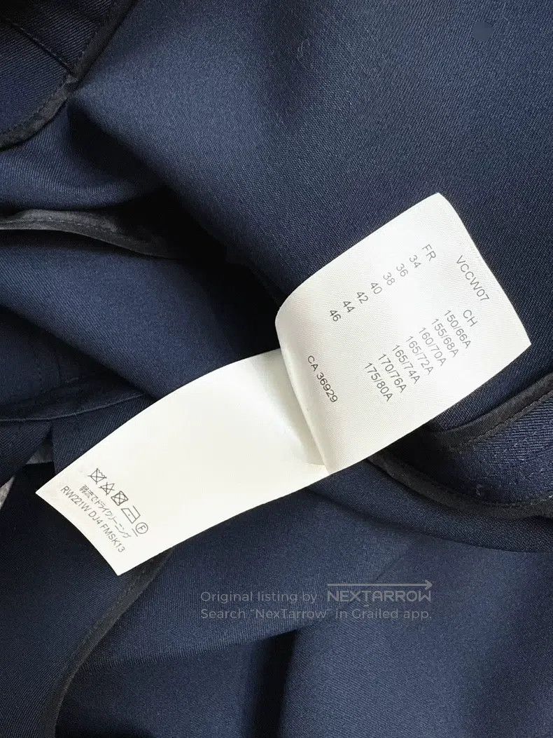 Louis Vuitton Louis Vuitton Dark blue leather zipper skirt suit skirt Size 33" - 6 Thumbnail