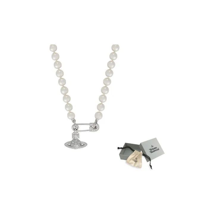 Vivienne Westwood Vivienne Westwood Lucrece Pearl and Crystal Necklace 0079 Size ONE SIZE - 1 Thumbnail