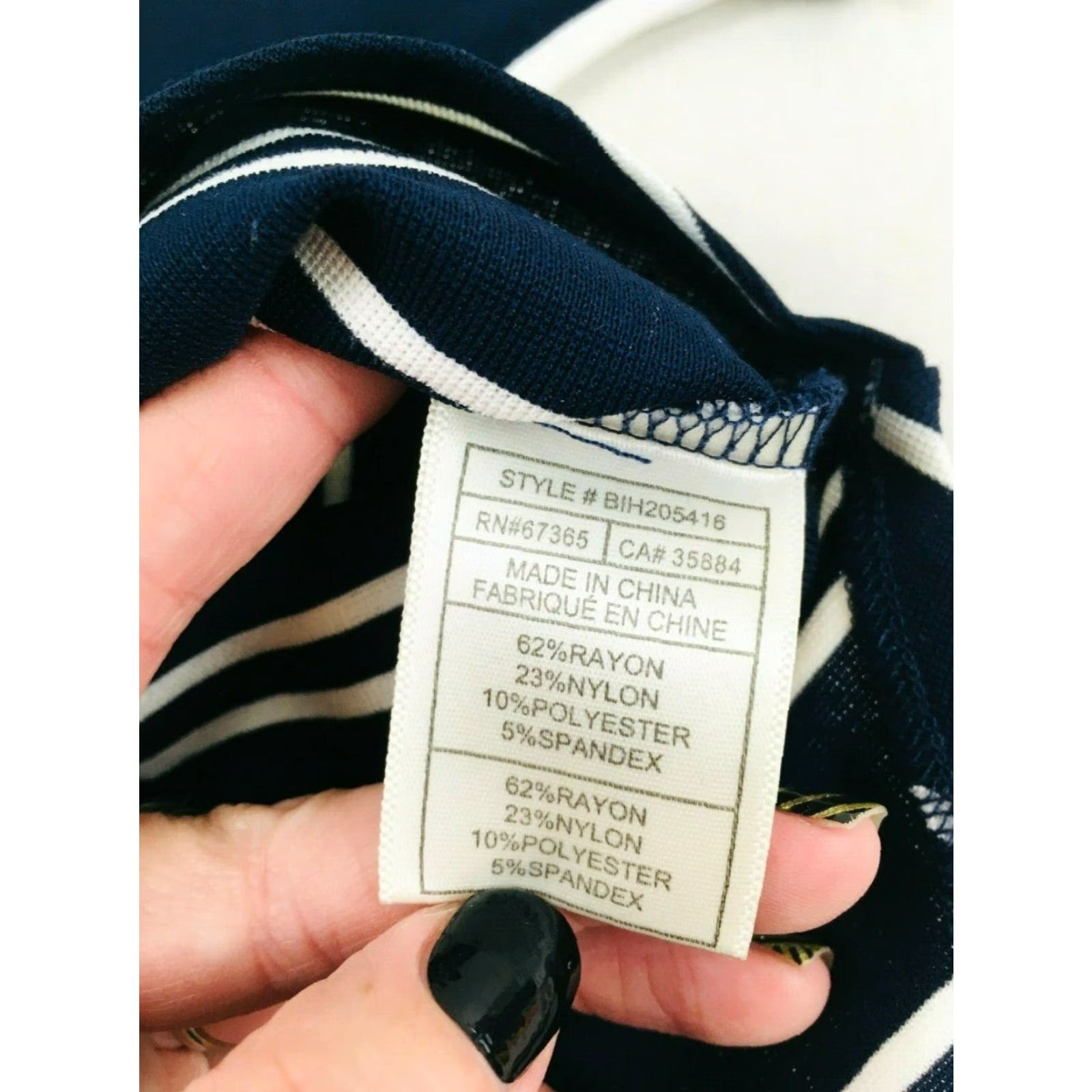 BB Dakota BB Dakota Bodysuit Women's S Navy Blue & White Striped Cut-out on the Side One Piece Womens XS? Size S / US 4 / IT 40 - 8 Thumbnail