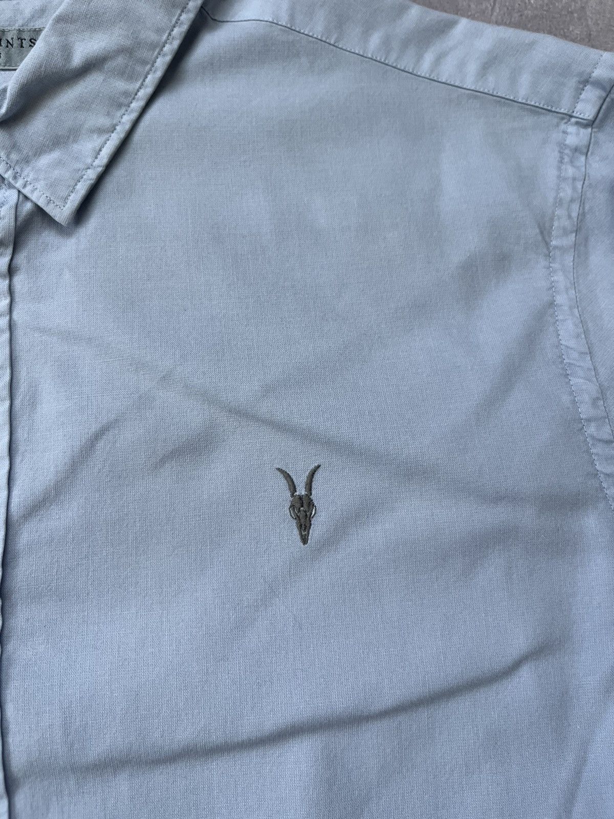 Allsaints ALLSAINTS Blue Hawthorne Shirt Longsleeve Men's Size L Size US L / EU 52-54 / 3 - 3 Thumbnail