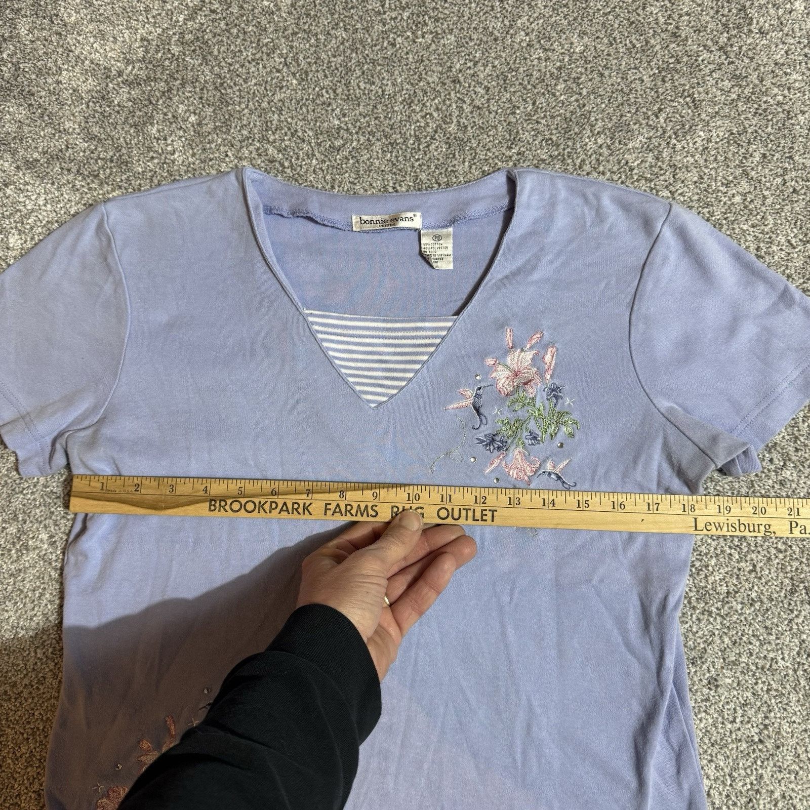 Other Vintage Y2K Top Womens Petite PS Embroidered Cottagecore Size S / US 4 / IT 40 - 3 Thumbnail