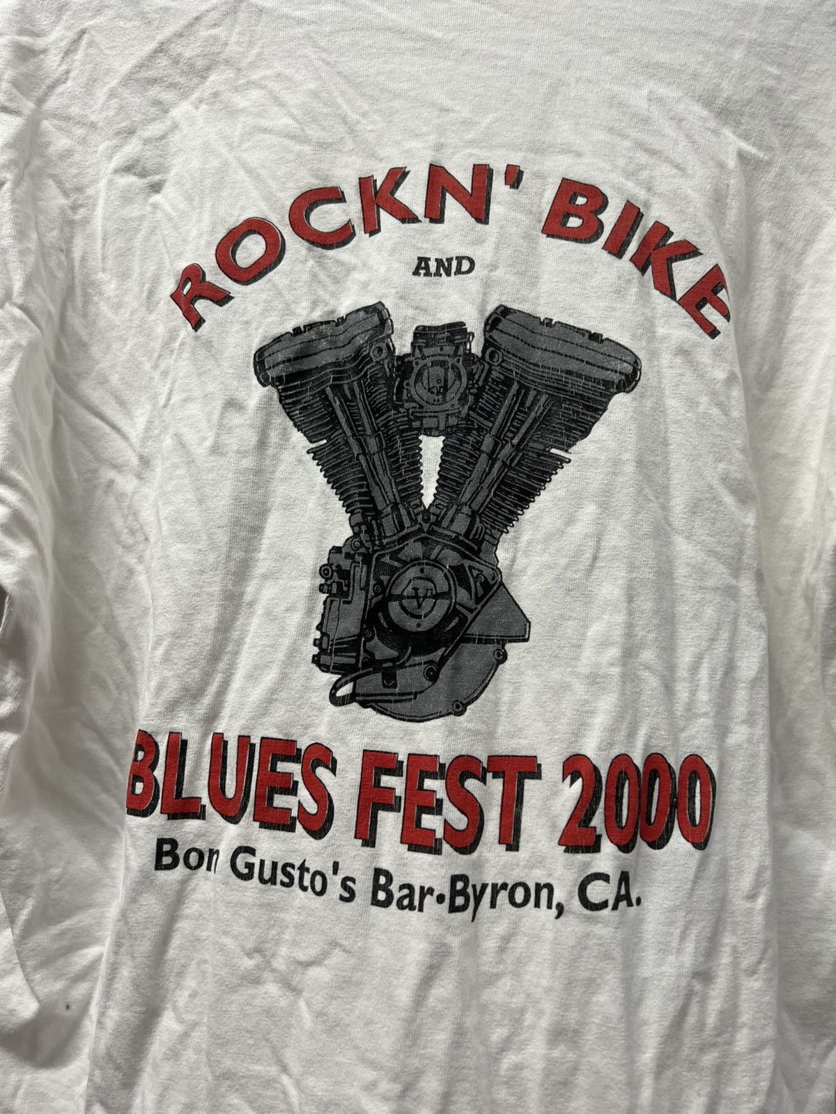 Vintage Y2K 2000's VTG Vintage Rockin' Bike Blues Fest Retro T Shirt Size US L / EU 52-54 / 3 - 4 Thumbnail