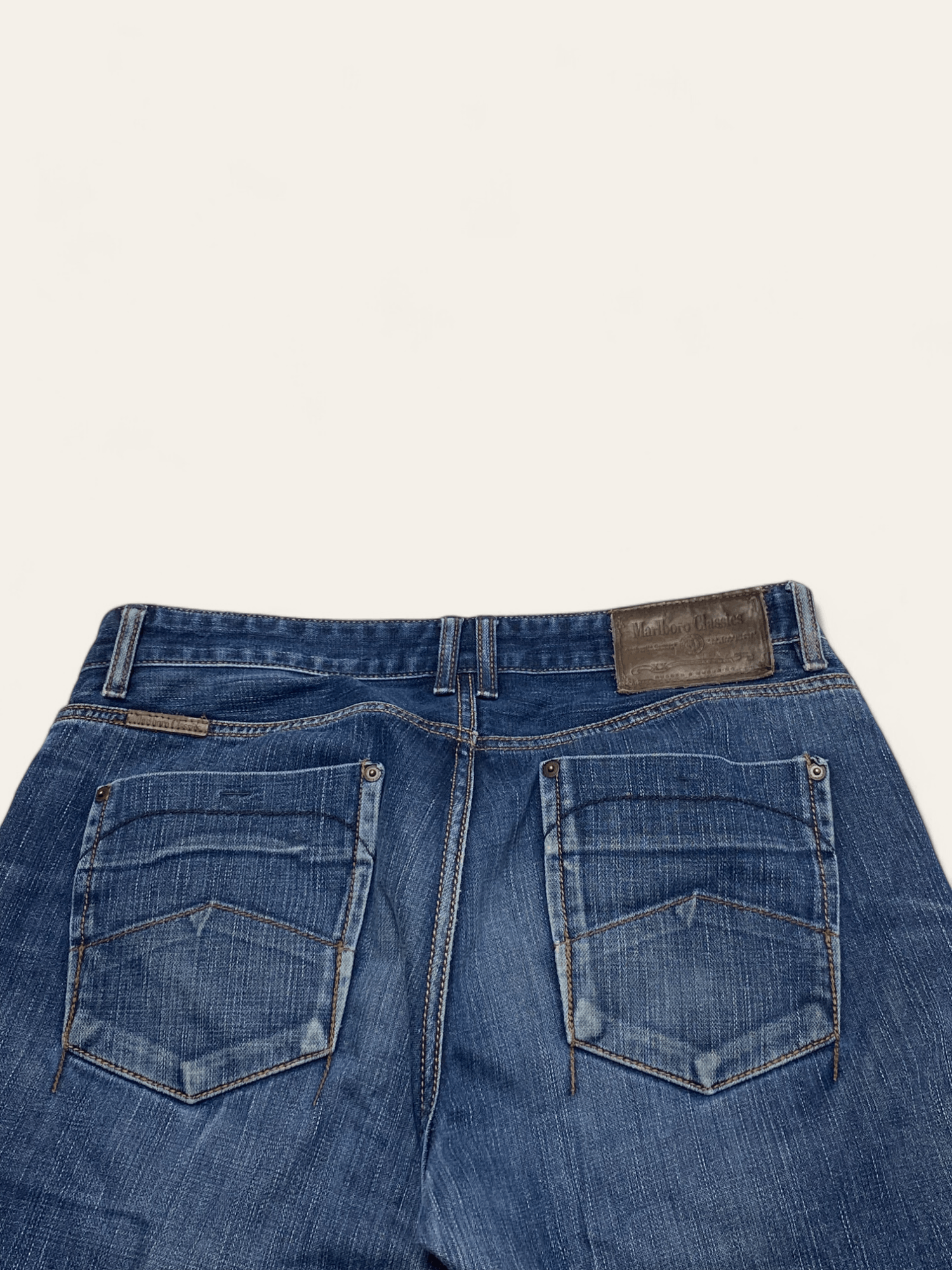 Jean Vintage MARLBORO CLASSICS Blue Wash Denim Jeans Size US 34 / EU 50 - 10 Thumbnail