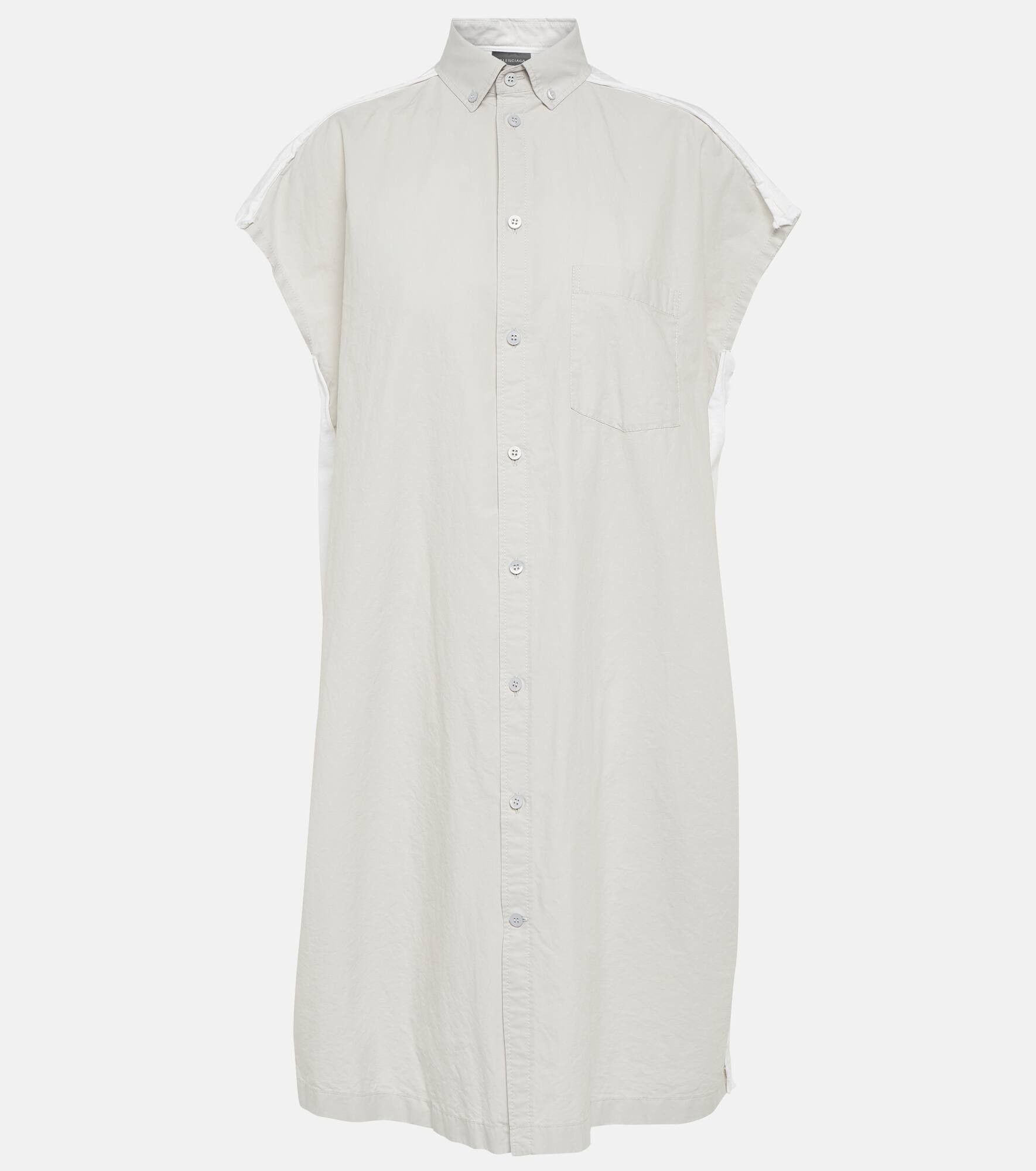 Balenciaga o1bcso1str0725 3B Sports Icon Sleeveless Hybrid Shirt Dress Size XL / US 12-14 / IT 48-50 - 1 Thumbnail