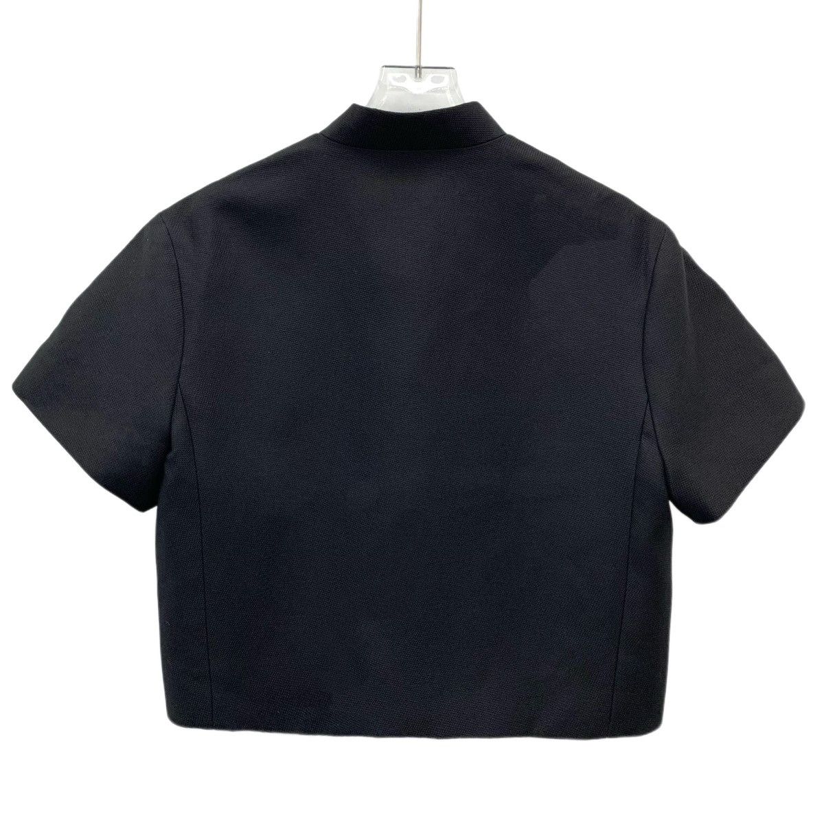 Dior Dior Black Leather Buckle Design Wool Short Sleeve Top K26WX Size M / US 6-8 / IT 42-44 - 2 Thumbnail