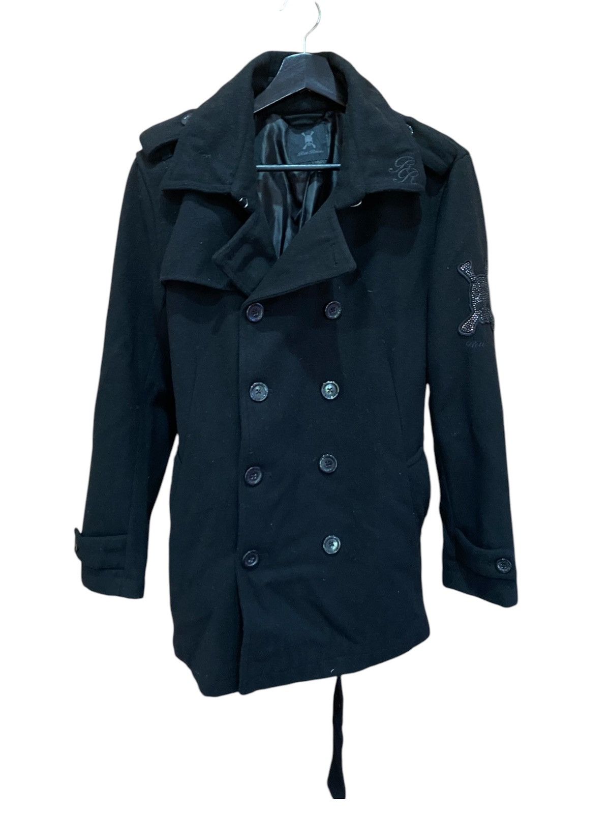 Roen Rare Roen Black Wool Peacoat Designer Japan Brand Size L / US 10 / IT 46 - 1 Thumbnail