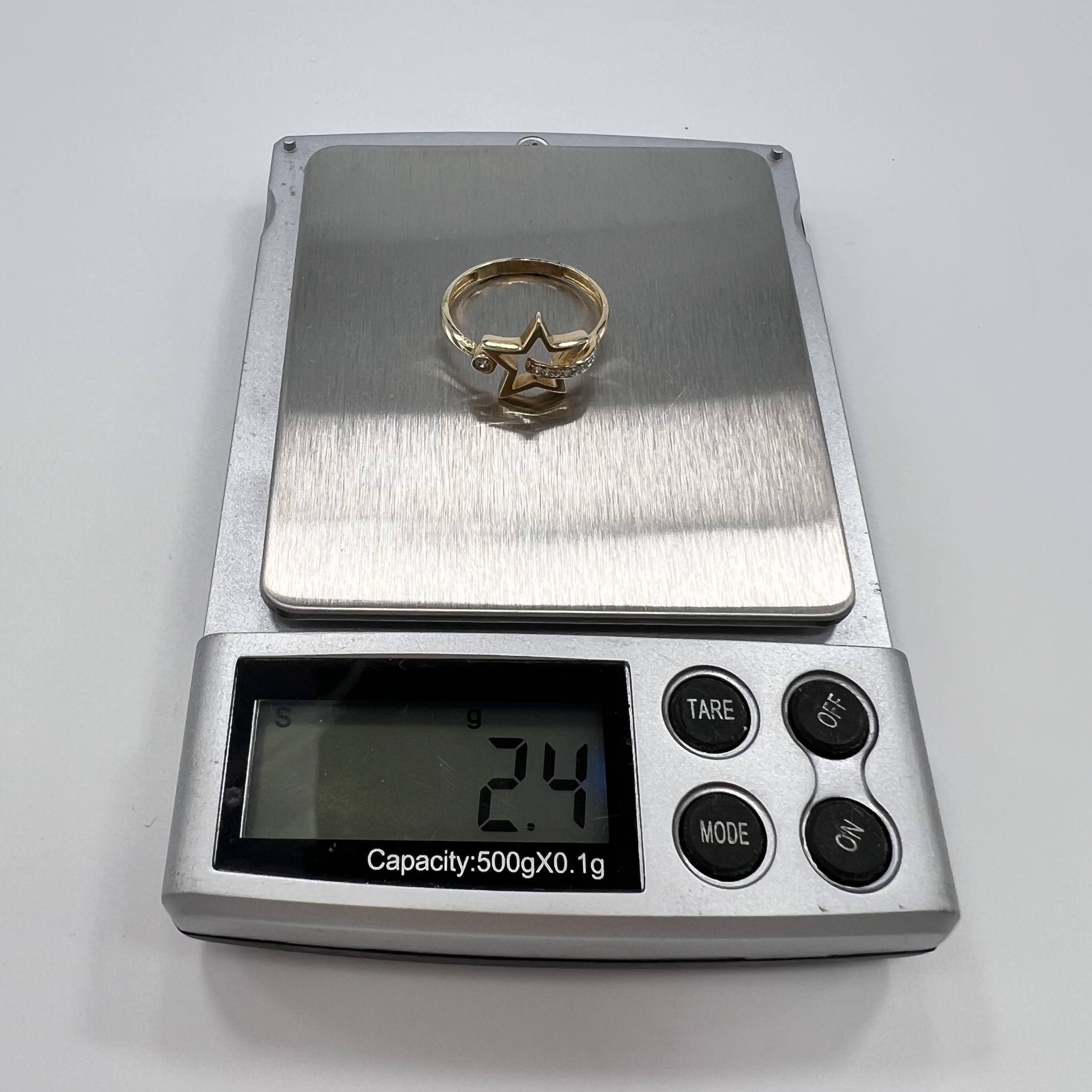 Other New 14K Solid Gold Ring Star Design Italy 2.4g Size 8 Size ONE SIZE - 7 Thumbnail
