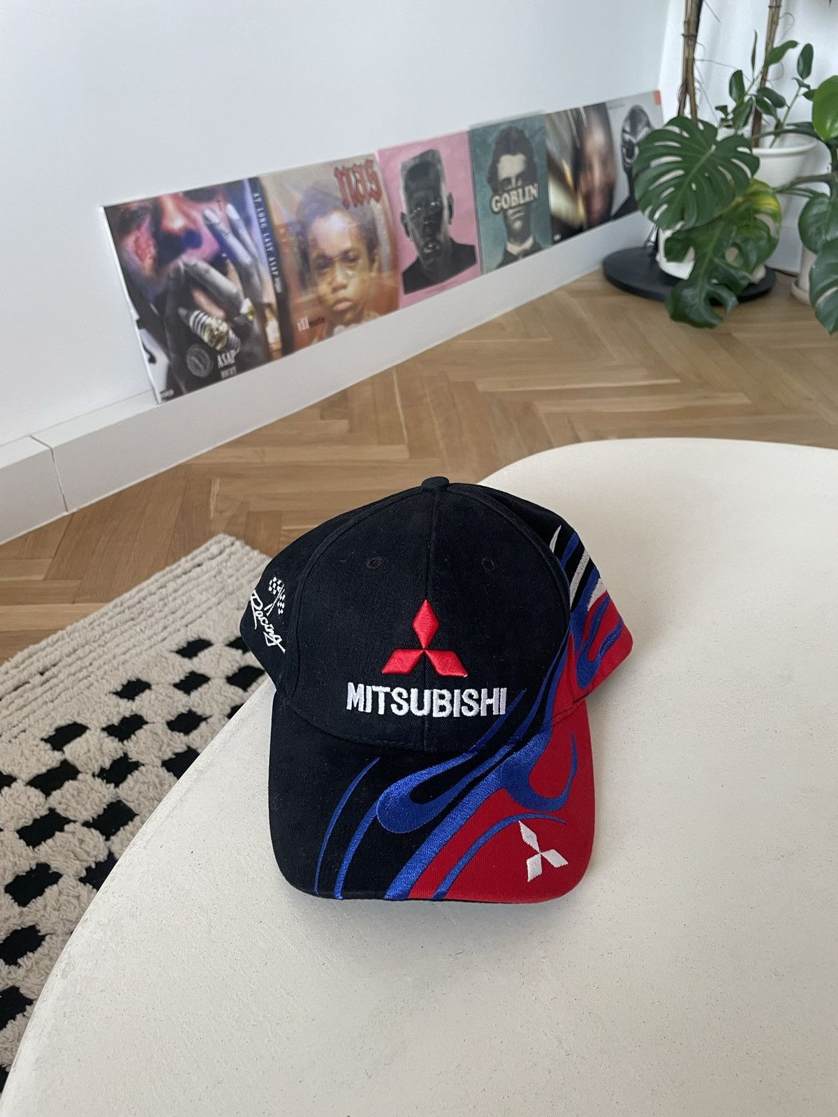 Vintage Vintage Y2k Mitsubishi Racing Flames Cap Hat Rare Size ONE SIZE - 1 Thumbnail
