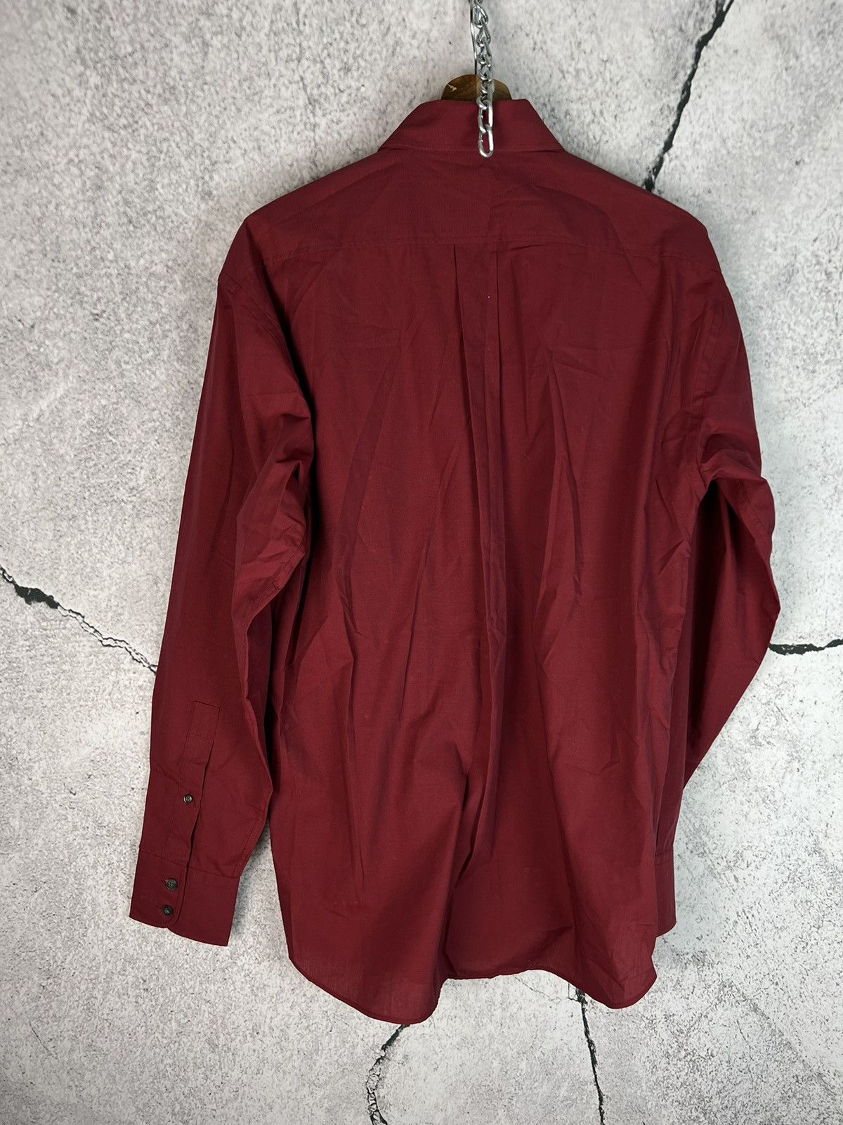 Vintage Vintage Yves Saint Laurent YSL Long Sleeve Logo Shirt Size US M / EU 48-50 / 2 - 2 Thumbnail