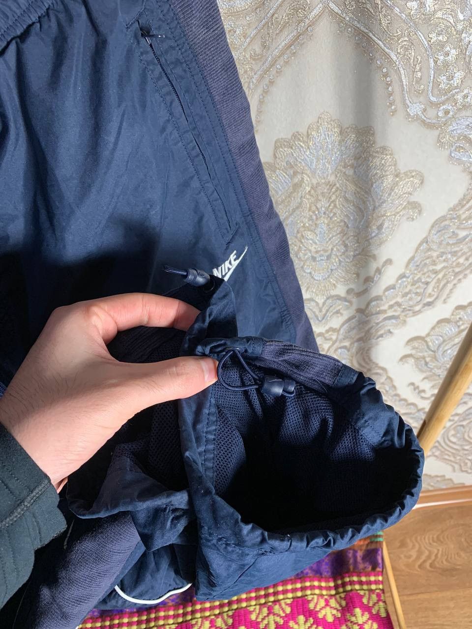Nike × Vintage VERY RARE NIKE NYLON SWEATPANTS RETRO DRILL SWOOSH Y2K 90s Size US 34 / EU 50 - 5 Thumbnail