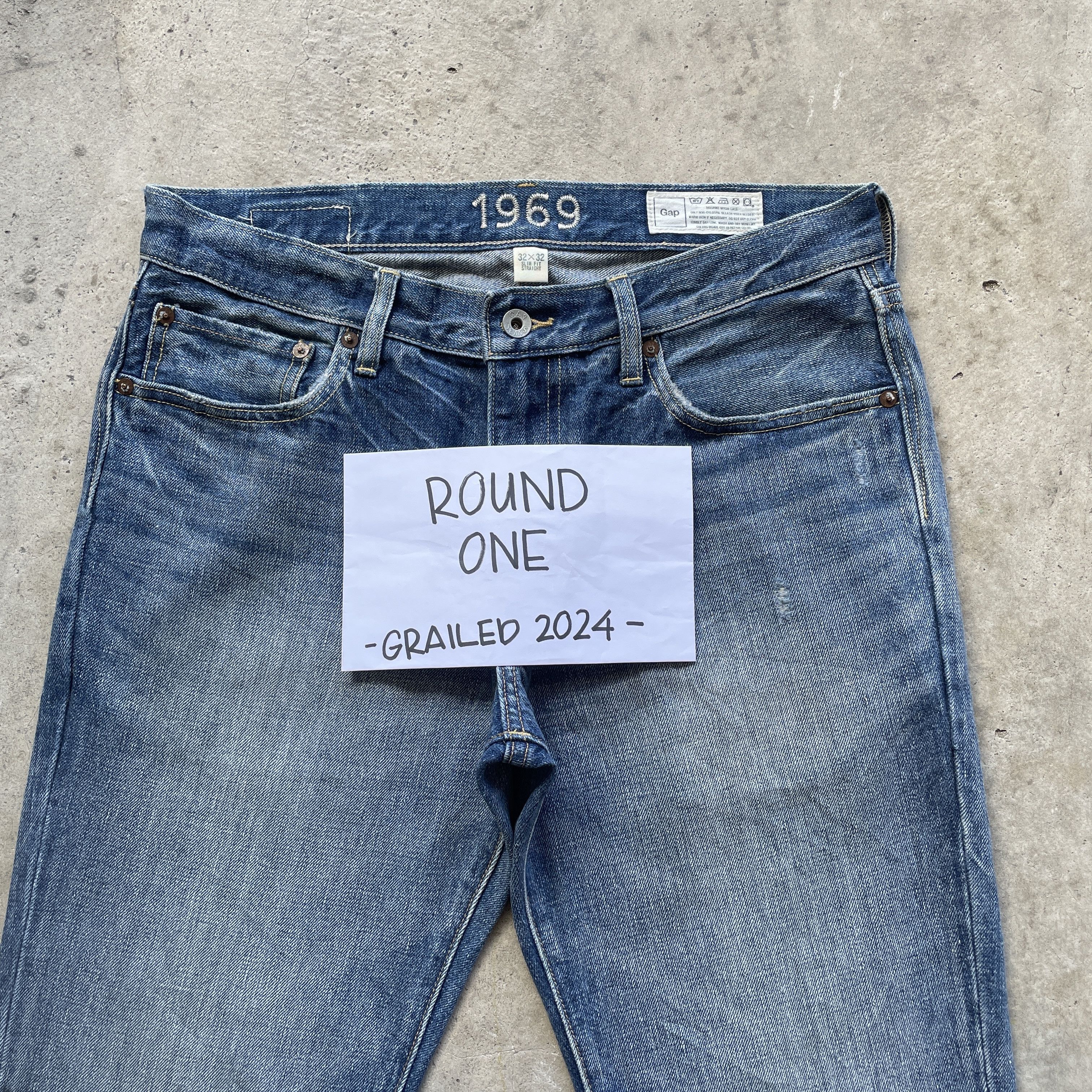 Gap × Jean W32 VINTAGE GAP JEANS STRAIGHT SLIM FIT FADED DENIM PANTS Size US 32 / EU 48 - 3 Thumbnail