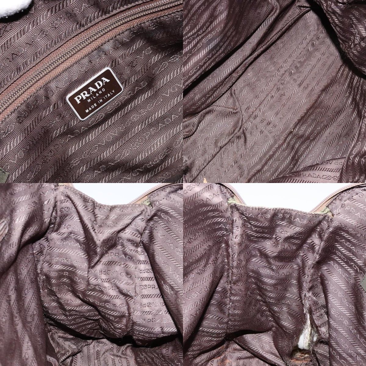 Prada PRADA Hand Bag Nylon Green Silver Size ONE SIZE - 12 Thumbnail
