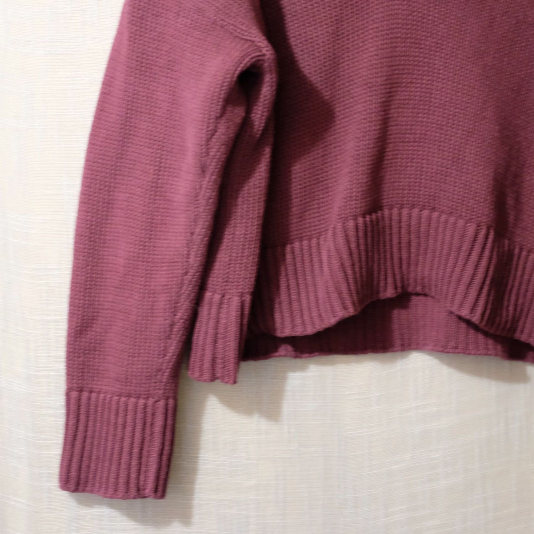 Ann Taylor Ann Taylor Weekend Collared Sweater Oversized Plum Women's XL Pullover Knit - Dark Purple Adults Womens (Size XL) Size XL / US 12-14 / IT 48-50 - 3 Thumbnail