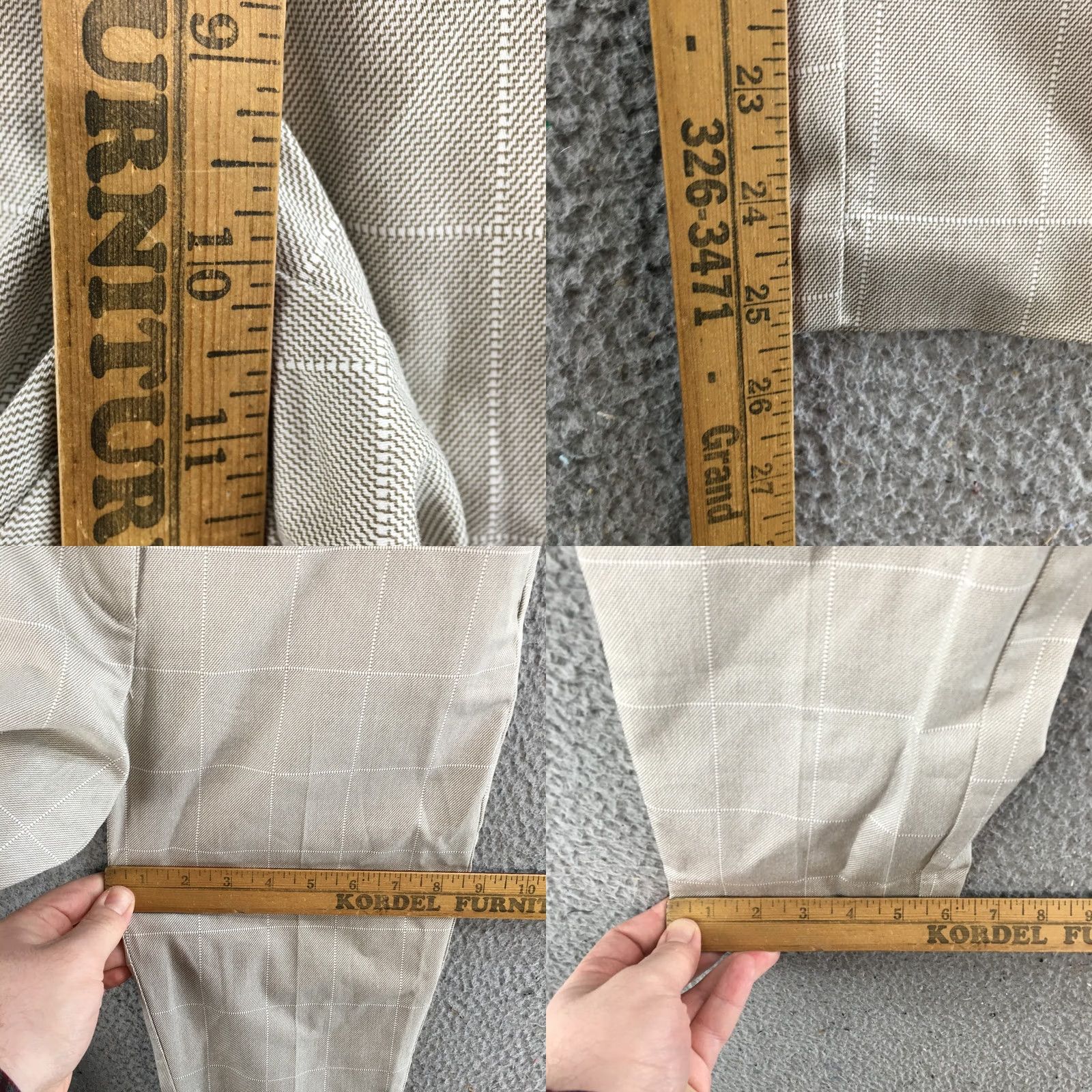 H&M H&M Skinny Crop Trouser Pants Womens 4P Beige Plaid Mid Rise Flat Front Zip Pants X-Small? No, 4P is size; keep as 4P. Size 27" / US 4 / IT 40 - 8 Thumbnail