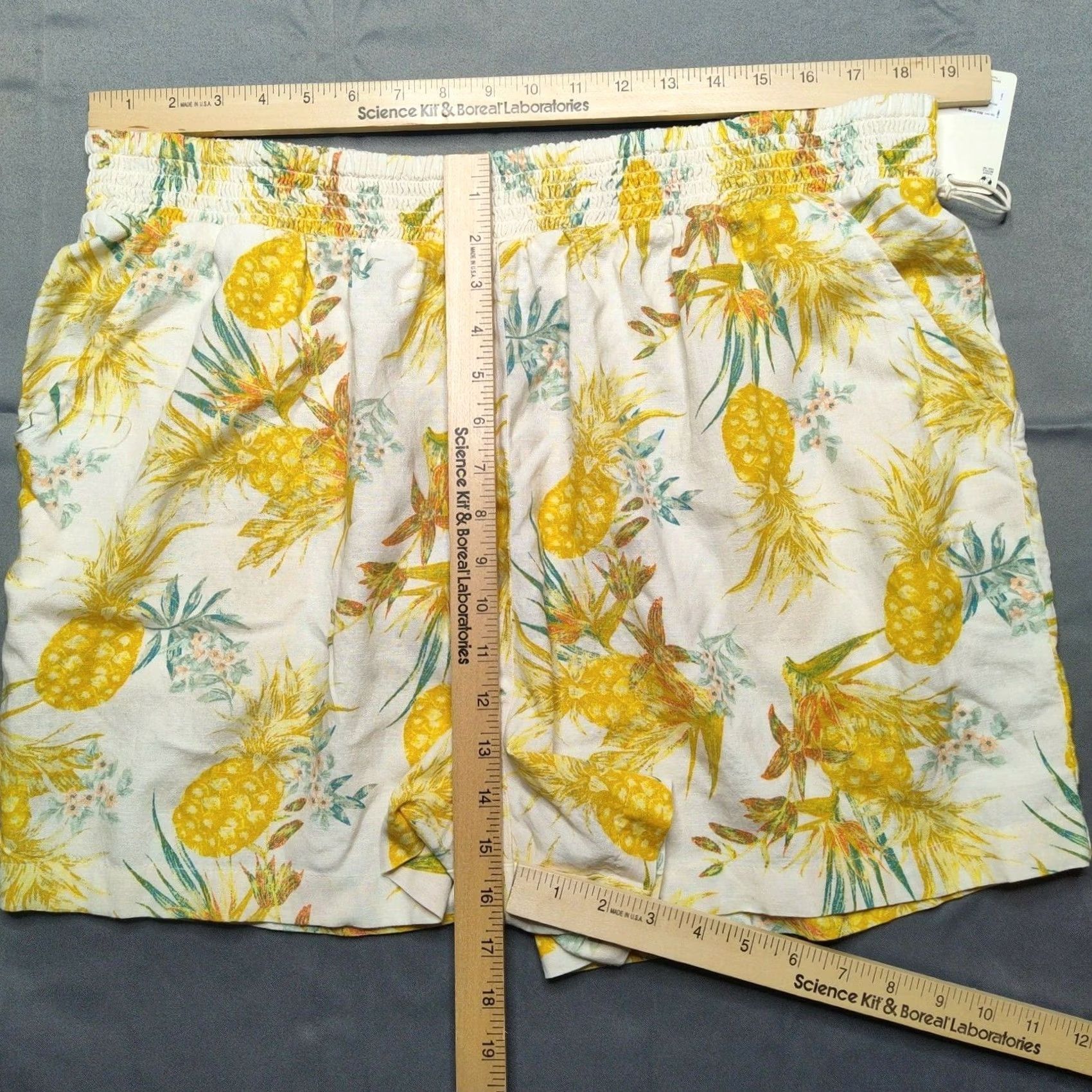 Vintage ANA Women 2XL Allover Pineapple Print Rayon Linen Blend Pull-On Shorts NEW Size 40" / US 18 - 5 Thumbnail